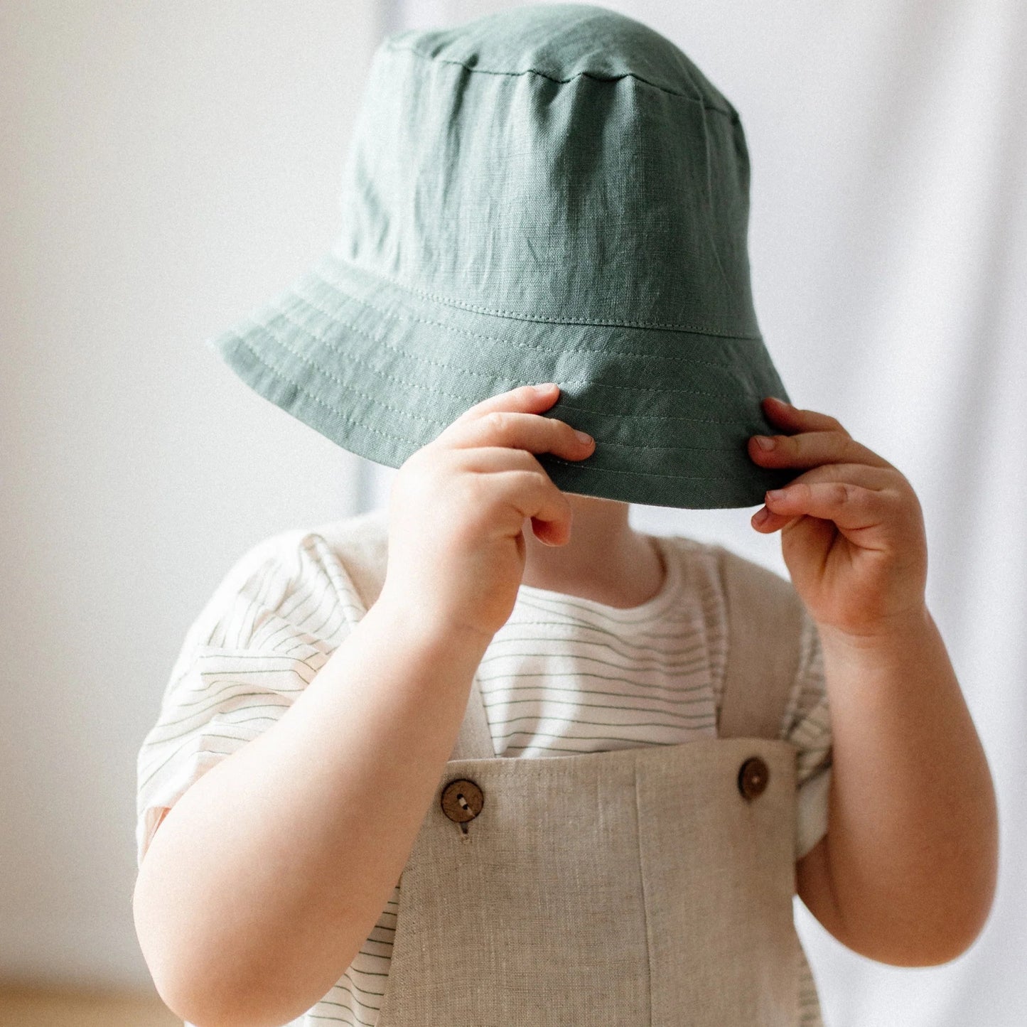 Wendbarer Sommerhut - Bucket Hat aus Leinen