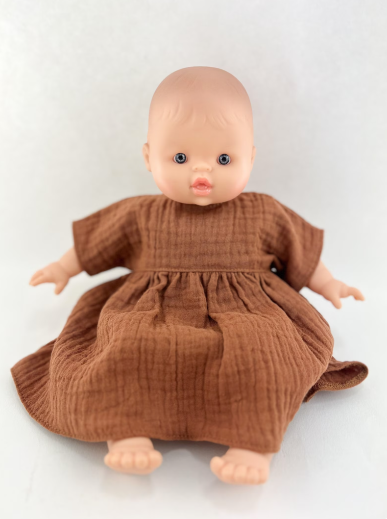 Musselin Kleid für Minikane Puppe 28 cm | verschiedene Farben