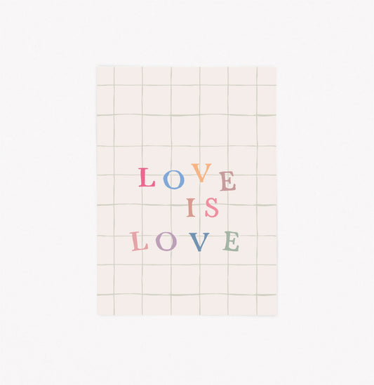 Postkarte A6 | Love is Love