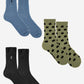 Socken 3er Pack verschiedene Farben