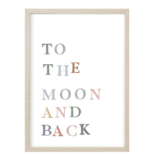 Poster A4 | to the moon and back