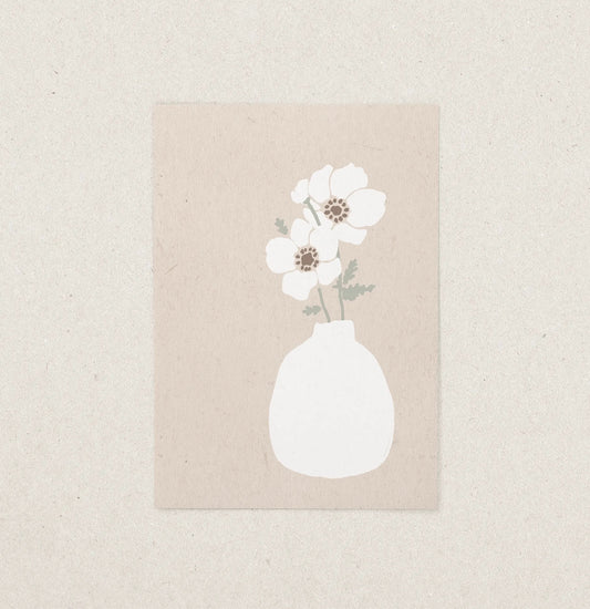 Postkarte A6 | Neutral Flower Vase