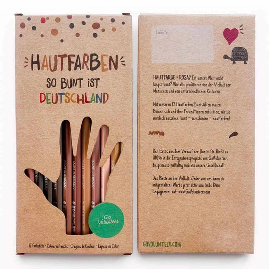 12 Hautfarben-Buntstifte | Deutschland Edition